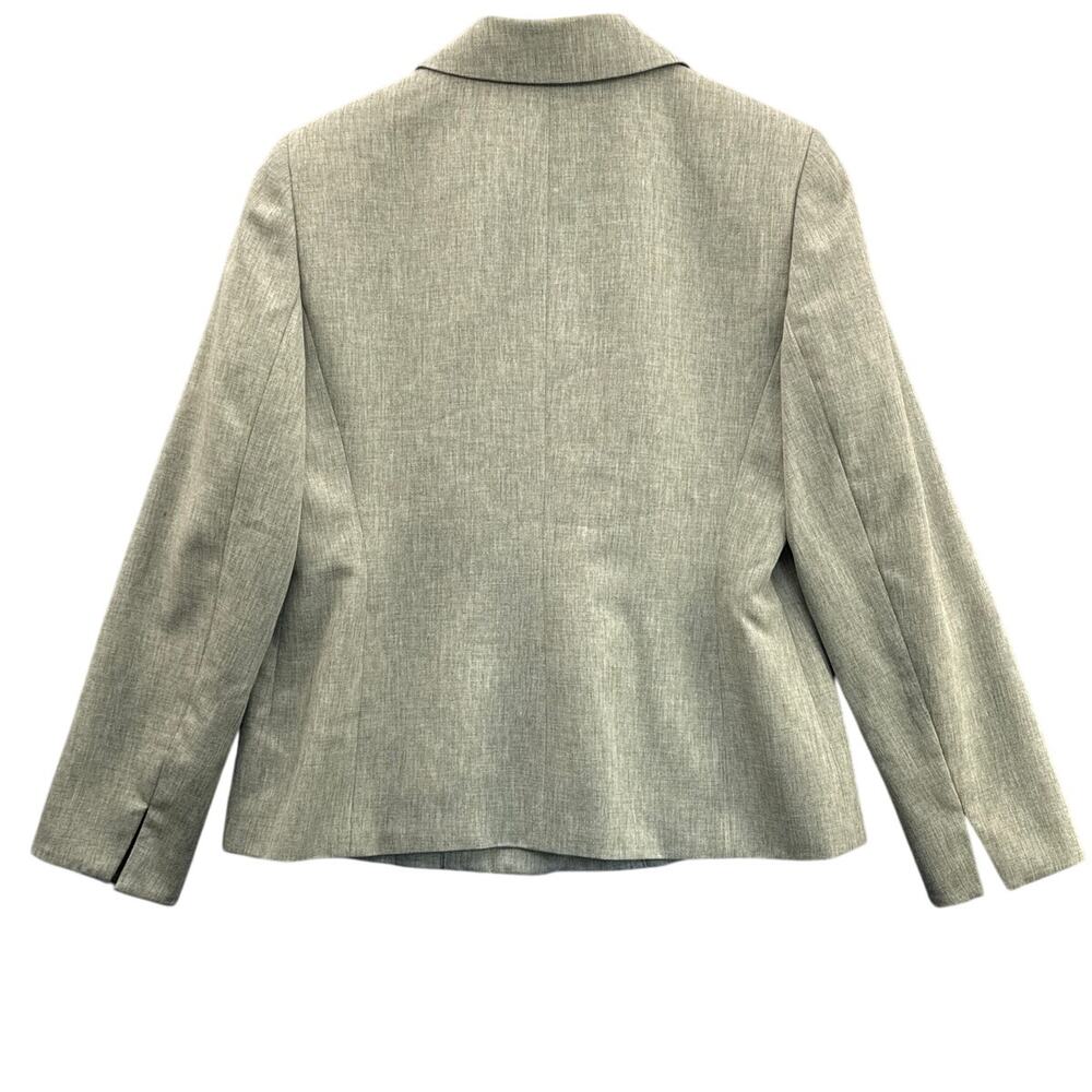 Le Suit Petite Sage Green 3 Button Pleated Suit Jacket Blazer Women 8P - Picture 6 of 8
